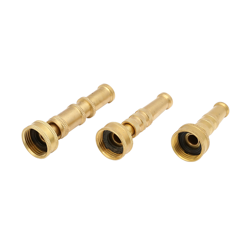 1/2"-3/4" Brass Adjustable Twist Hose Spray Nozzle Set