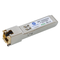 RoHS 6 Compliant 1000BASE-T RoHS 0 to 85C Copper SFP Transceiver