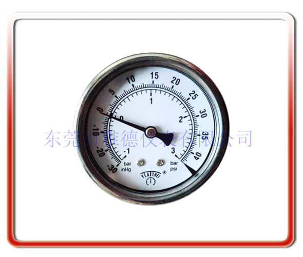 100MM轴向耐震真空负压表（阿莫尼亚表或联成计）