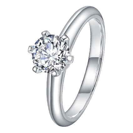 18K Classic Six Prong Solitaire Ring