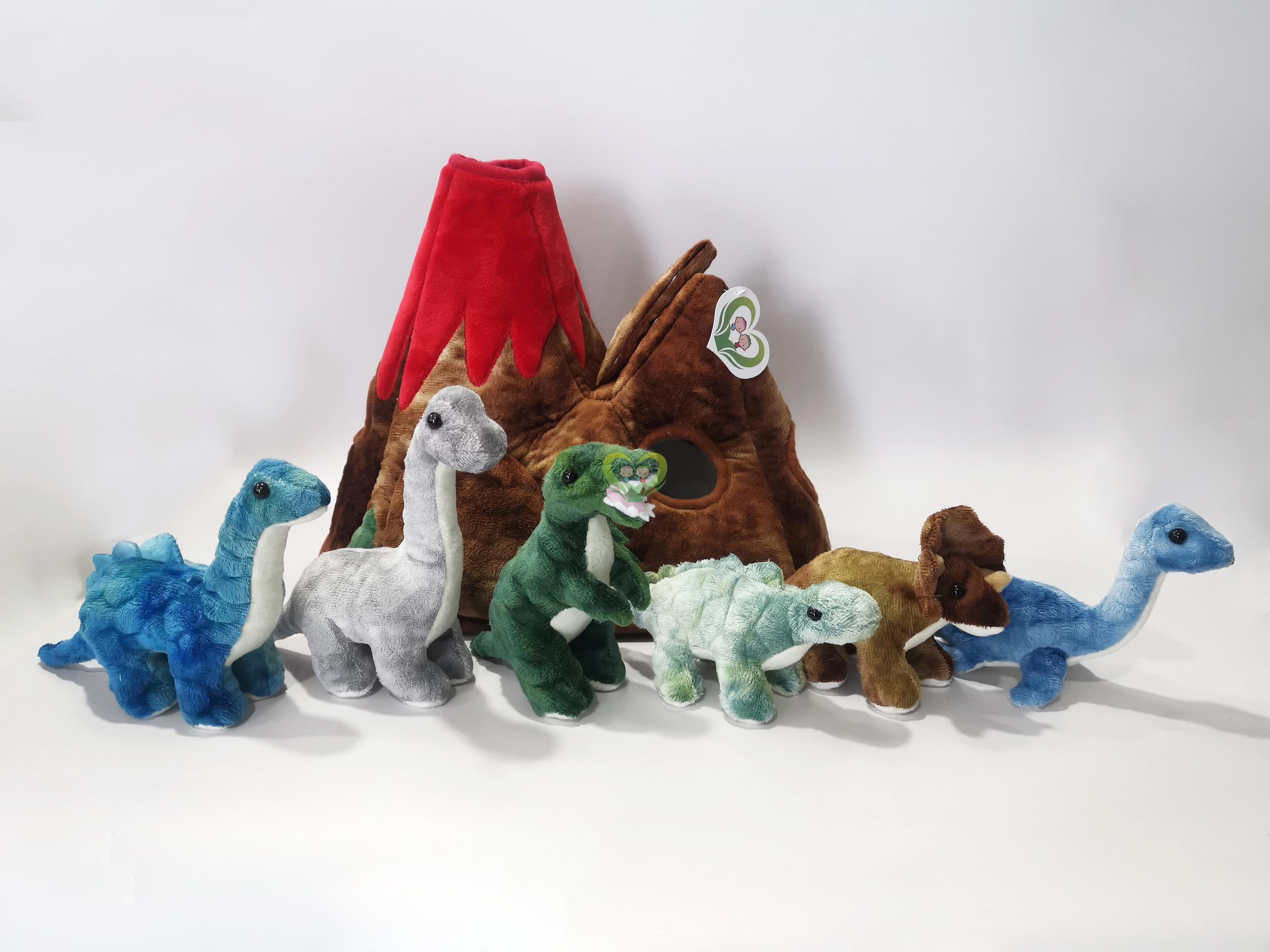 2019 Autumn New arrival : Dinosaurs in volcano shape house