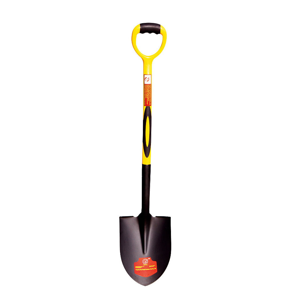 27inch fiberglass handle round shovel  HLS518-1FD