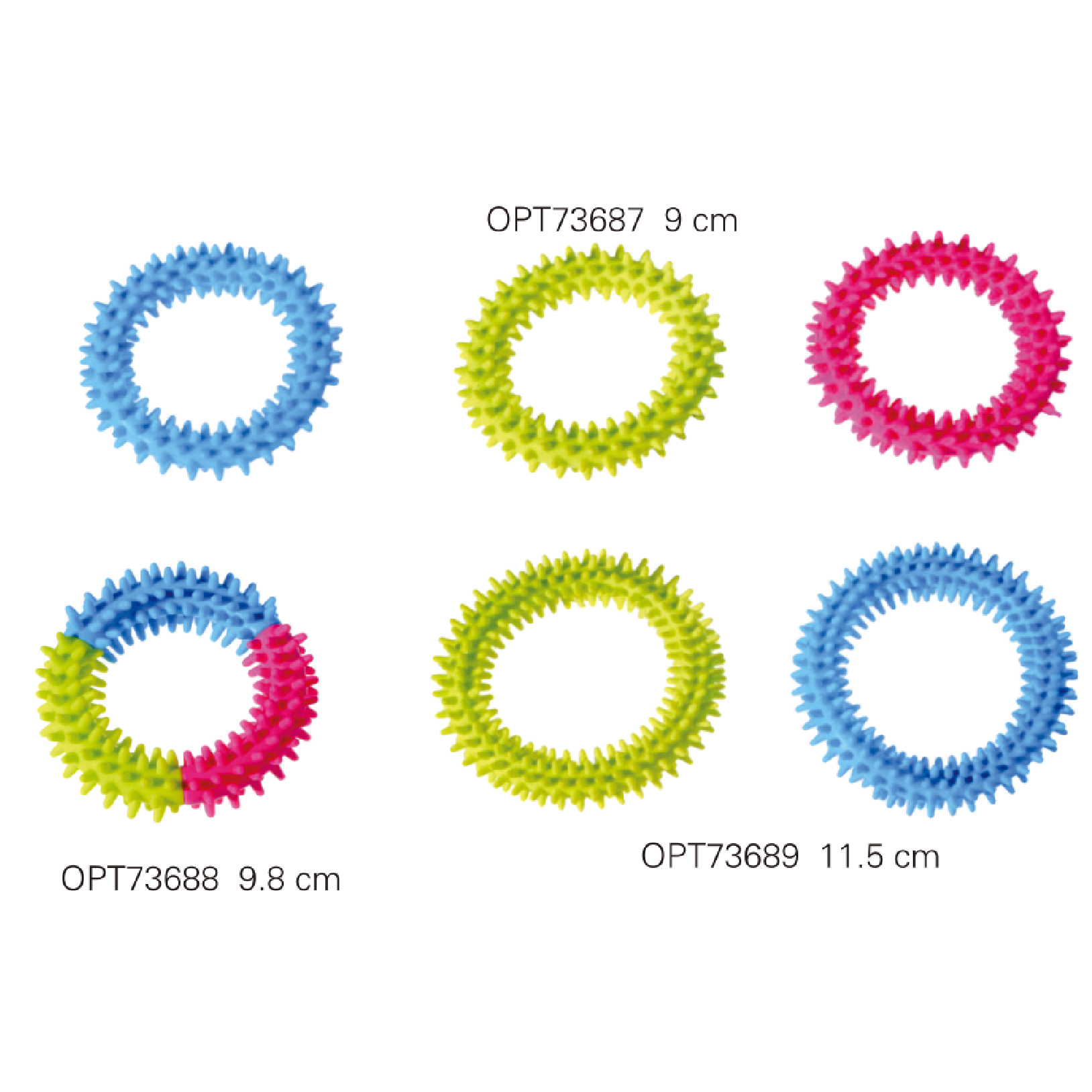 OPT73687-OPT73689 Dog toy rubber