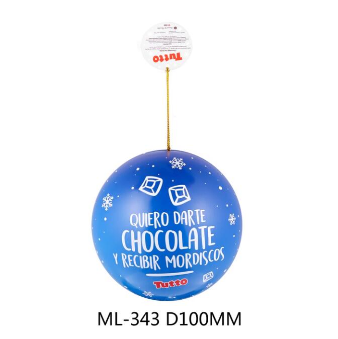ML-343 Ball shape tin can for gift or food packaging Christmas ball decoration