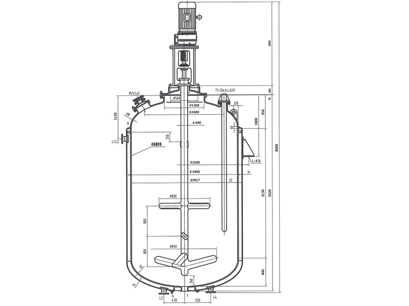 F30000L glass lined reactor