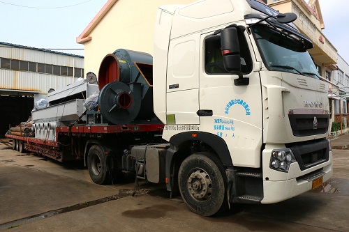 The seventh car of the Rizhao QXY5000 steel plate pretreatment line was delivered