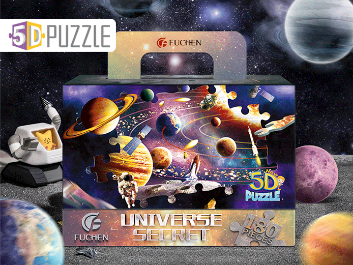 3D Lenticular Printing jigsaw puzzle for kids 180pcs Universe