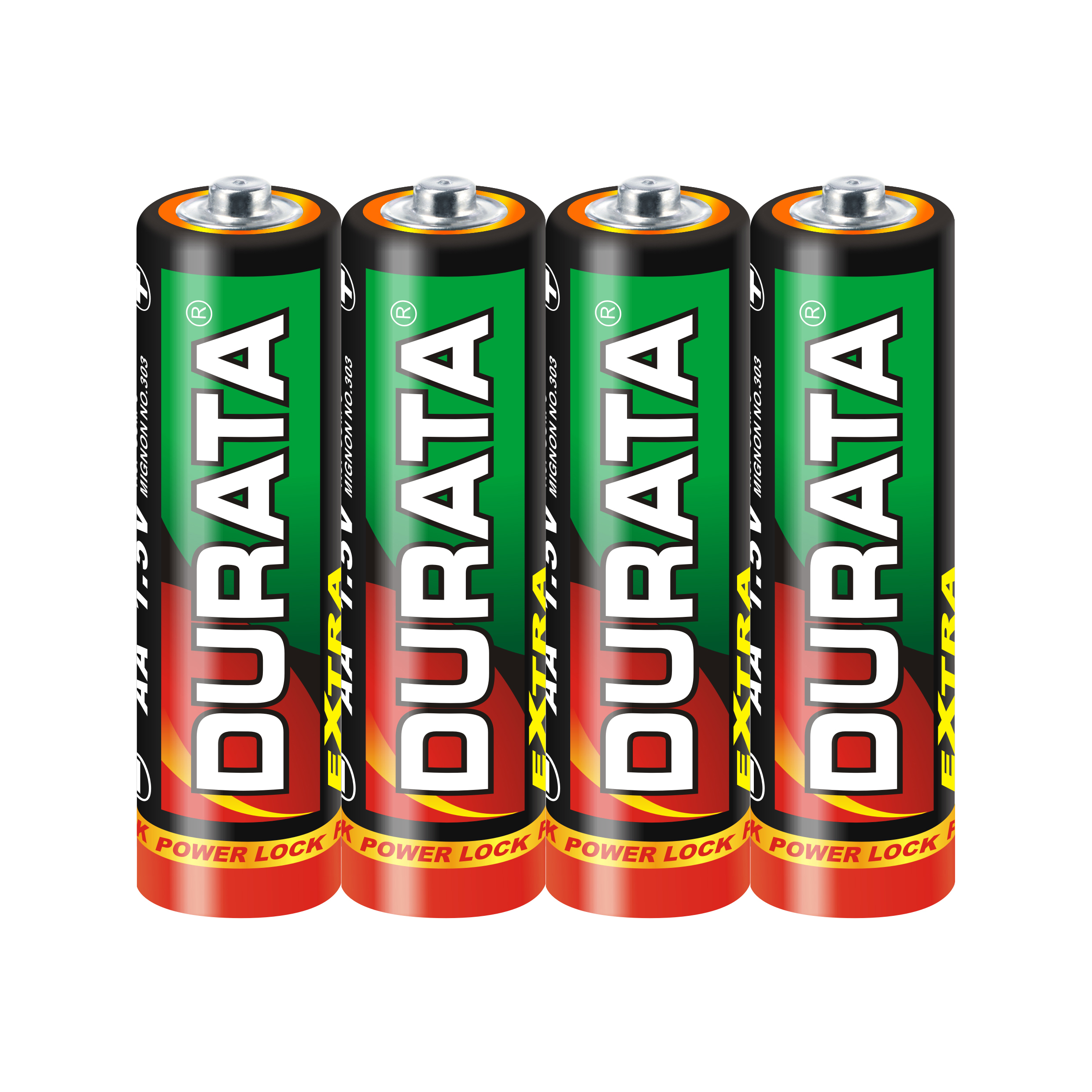 DURATA Size AA - Shrink Pack 4 Batteries