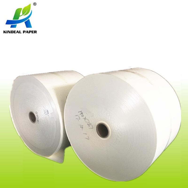  Proveedor de China, papel para vasos de papel en rollo de papel recubierto de pe para vasos de papel de alta calidad