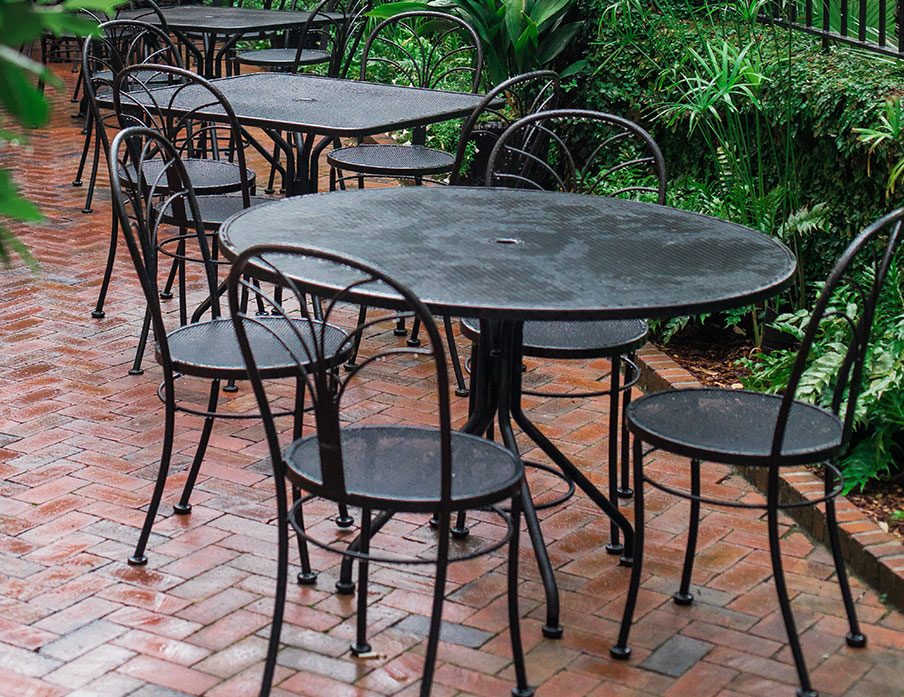 GARDEN TABLES AND CHAIRS