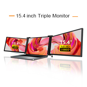  15.4inch 2022 Innovation Design tri-screen monitor for laptop with easy usage and high efficiency for business gaming monitor