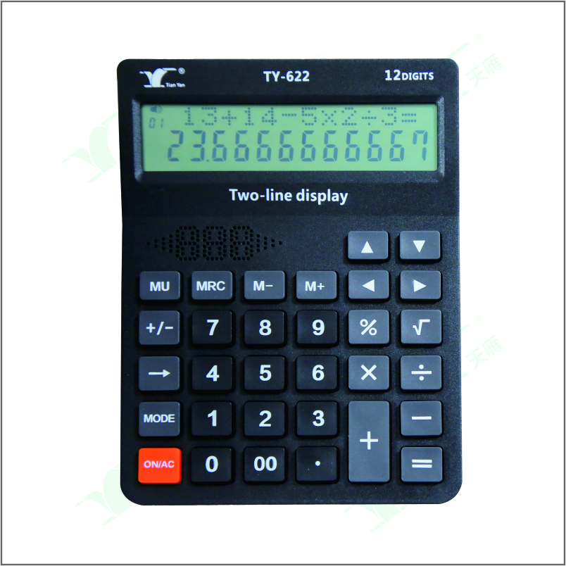 TY-622双行韩语语音发音台式计算器