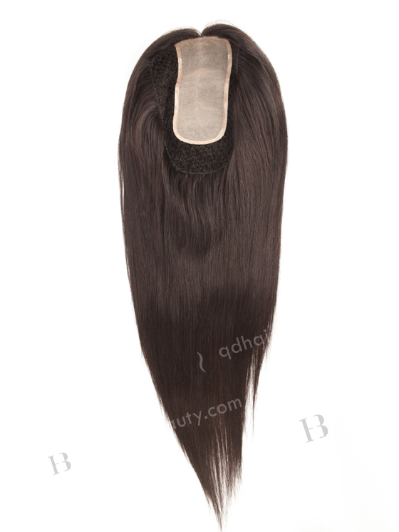 Black Color 18'' European Virgin Human Hair Silk Top Fish Net Toppers WR-TC-072
