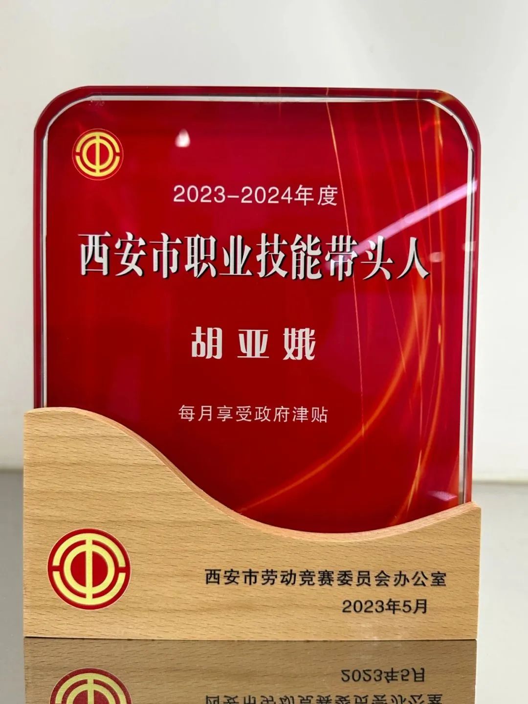 雅兰工匠胡亚娥荣获“西安市职业技能带头人”称号