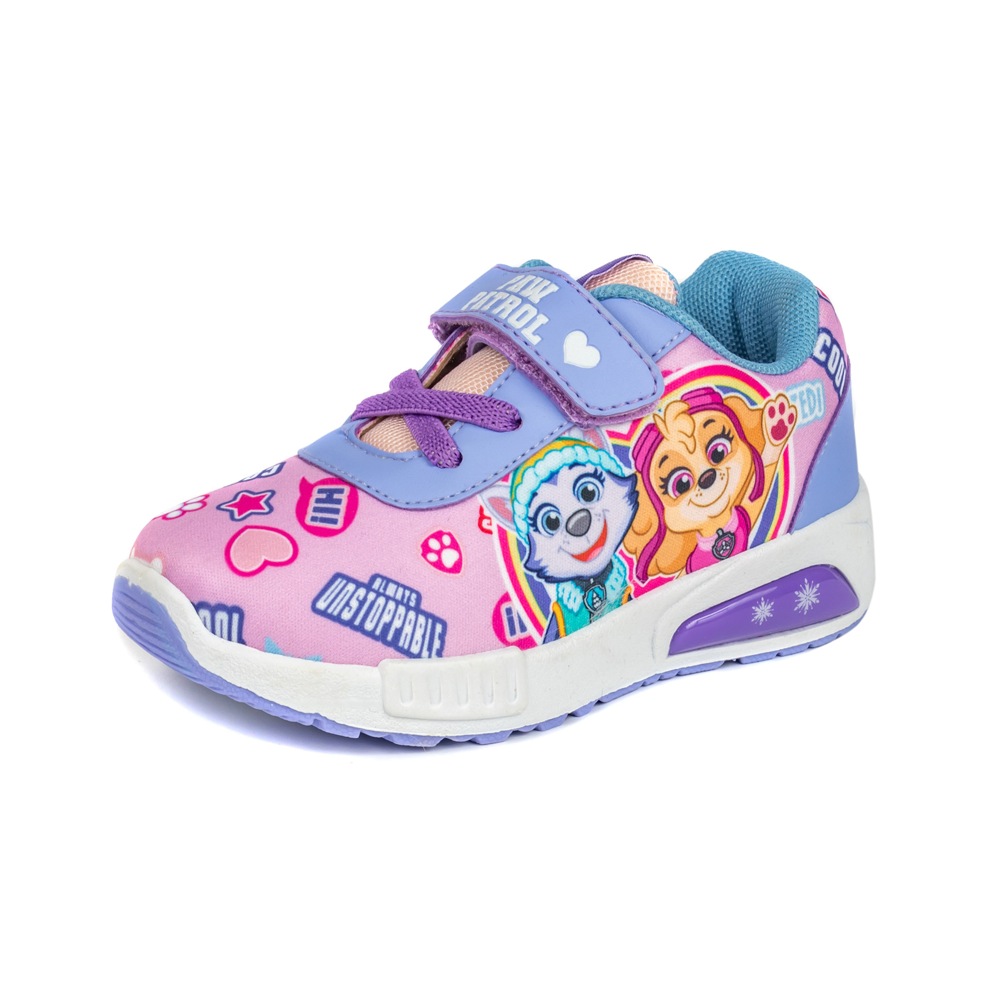 Sneaker Shoes, Children Shoes ,Injection shoes ,Lilac Textile with sublimation printing +Pu Upper, PVC injection Outsole