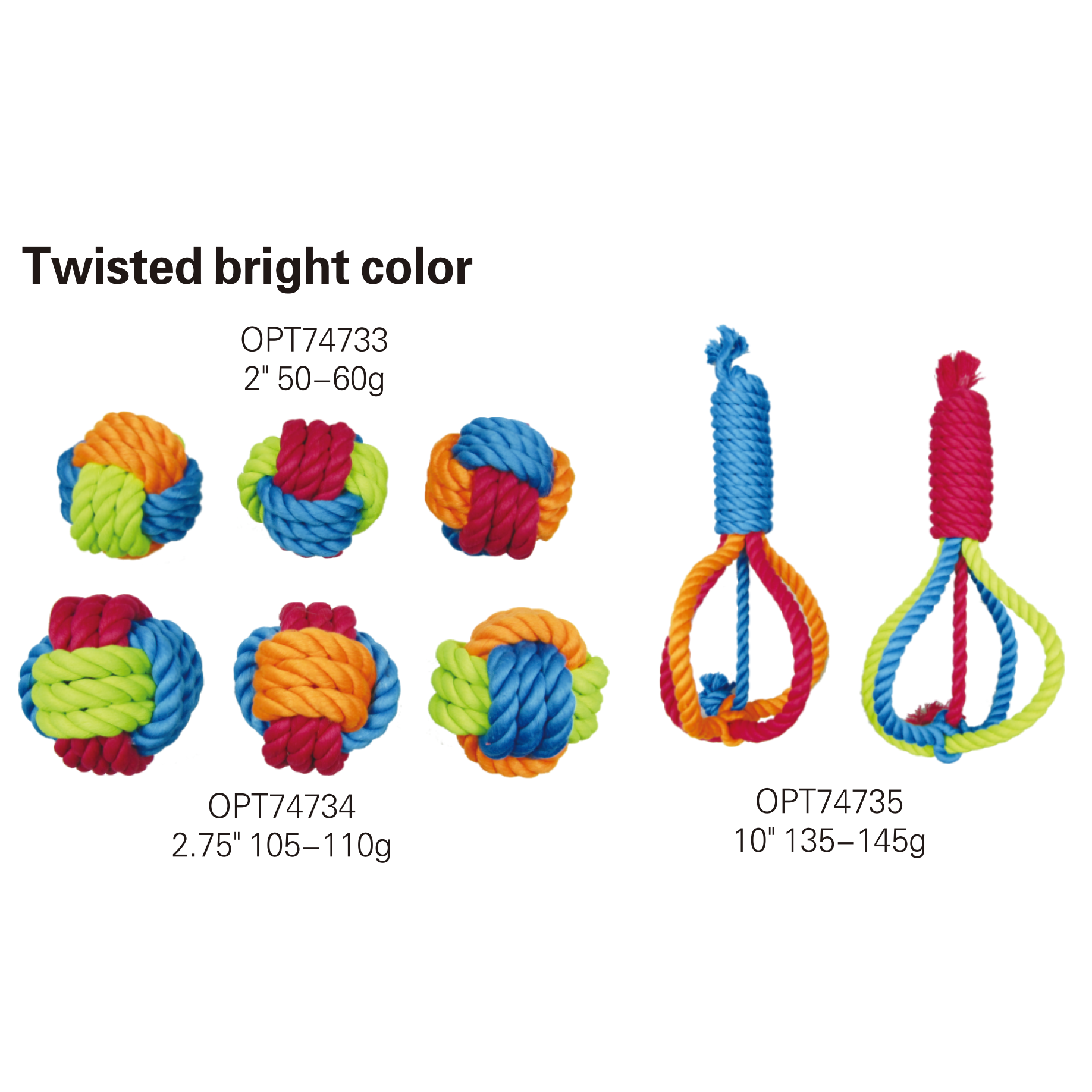 OPT74733-OPT74735 Dog toy rope
