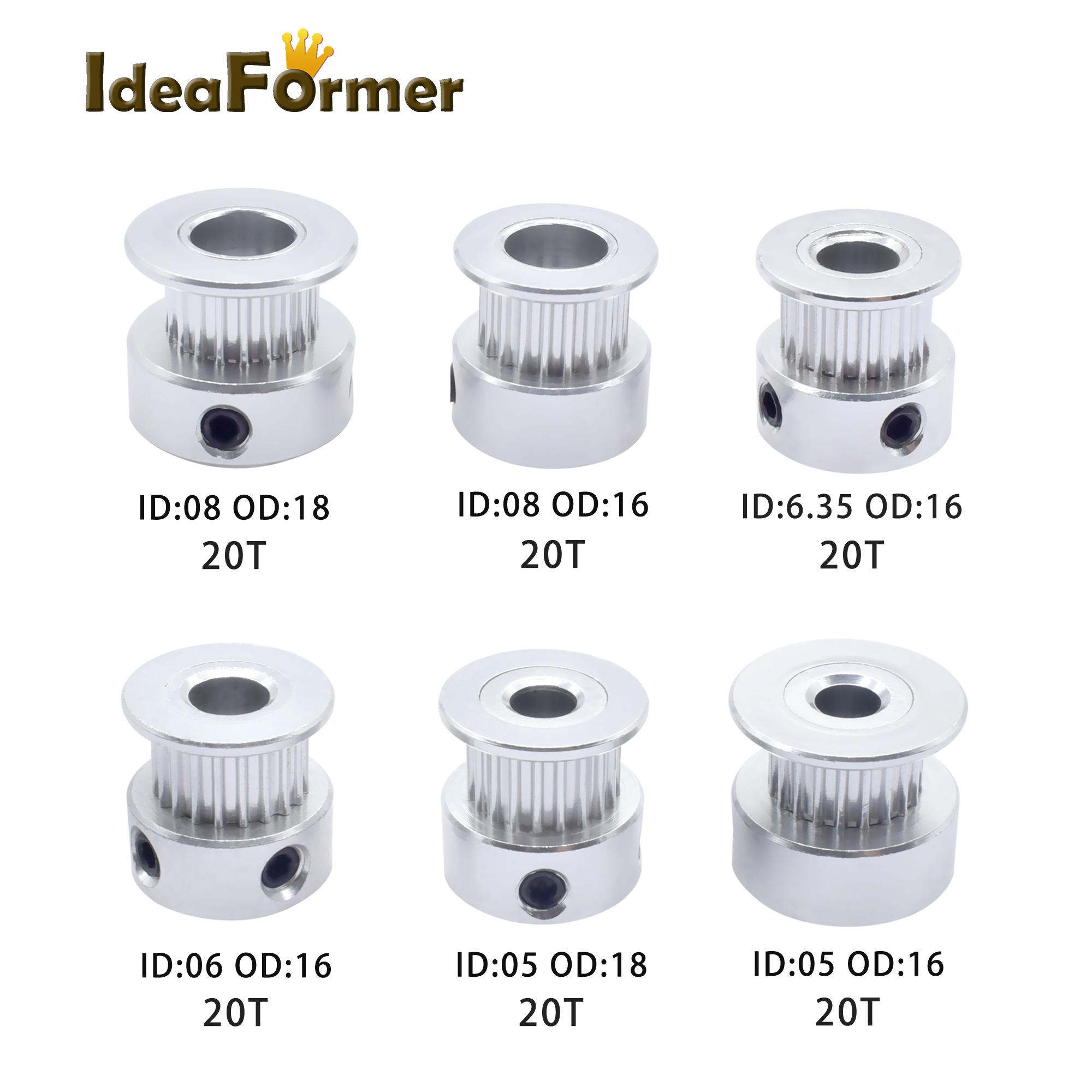 Timing pulley with tooth 2GT 3d printer pulley various size to choose Ideaformer quality supplier