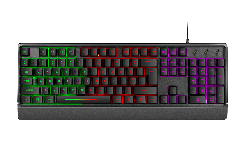Professional Gaming Membrane Colorful Backlighting Wired Keyboard