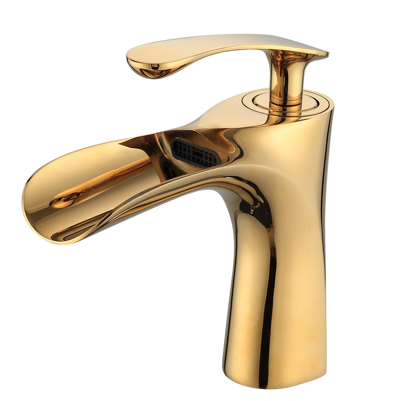 FLG Gold Waterfall Bathroom Bathroom Faucet