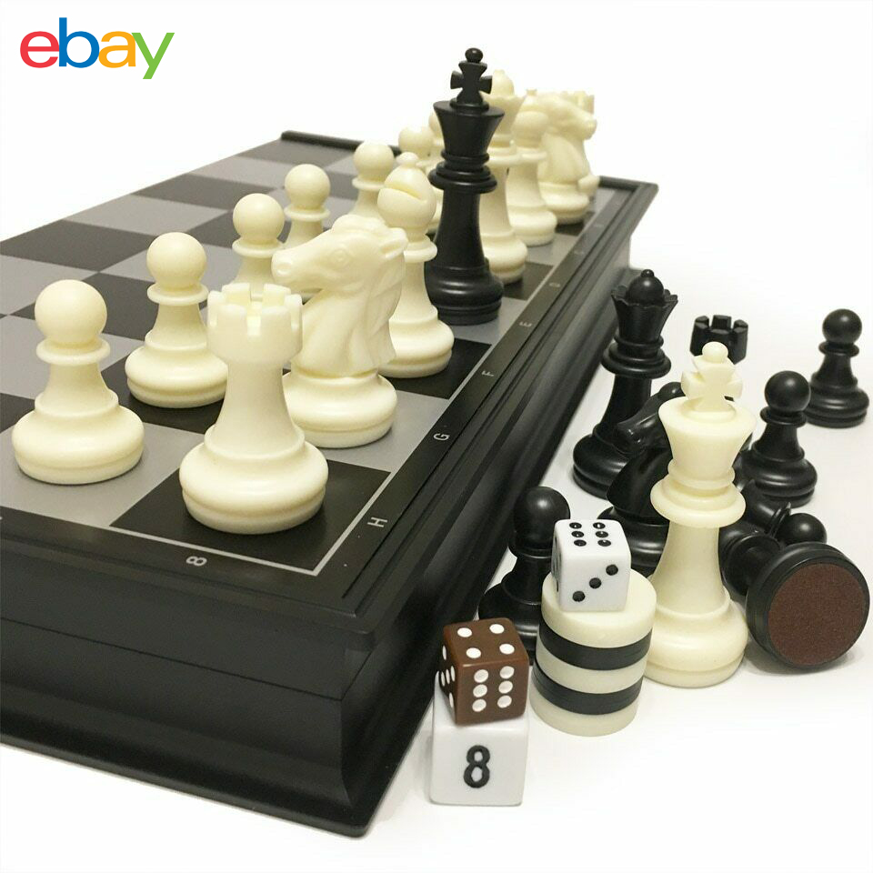 Folding chess set 3 in 1