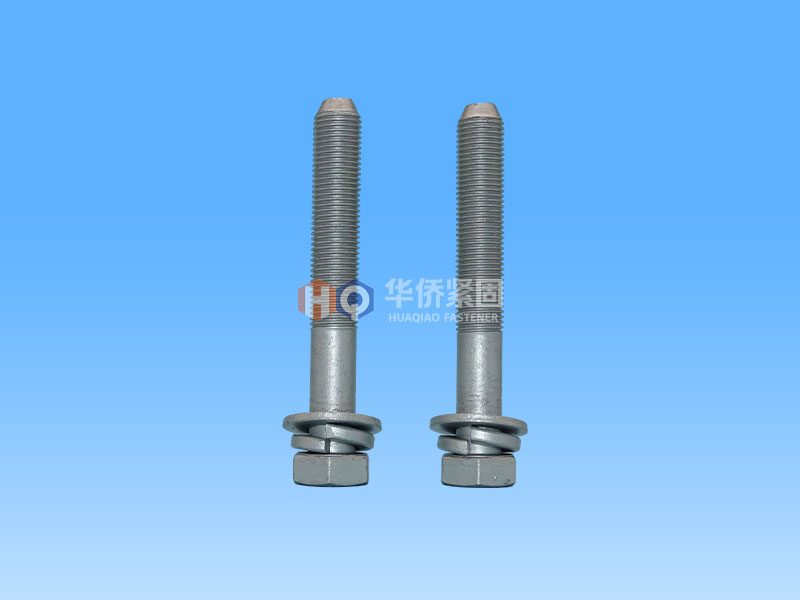 六角頭螺栓、彈簧墊圈和平墊圈組合件M14×1.5×100，8.8級，鋅鋁涂層