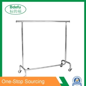 Wholesale Movable Adjustable Clothing Rack Display with Rails