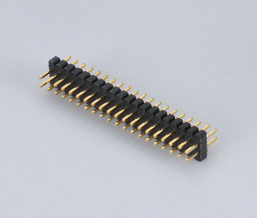 1.0mm间距排针连接器-双排180° 单塑胶