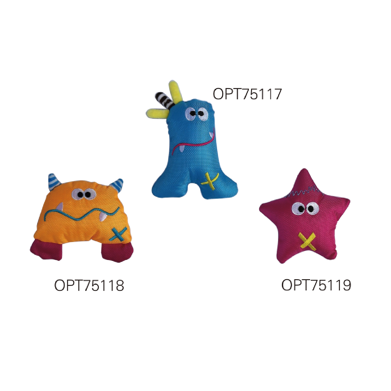OPT75117-OPT75119 Dog toy plush
