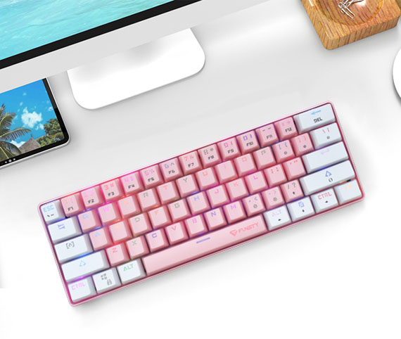 Compact 60% Wired Mini Mechanical Gaming keyboard without numpad