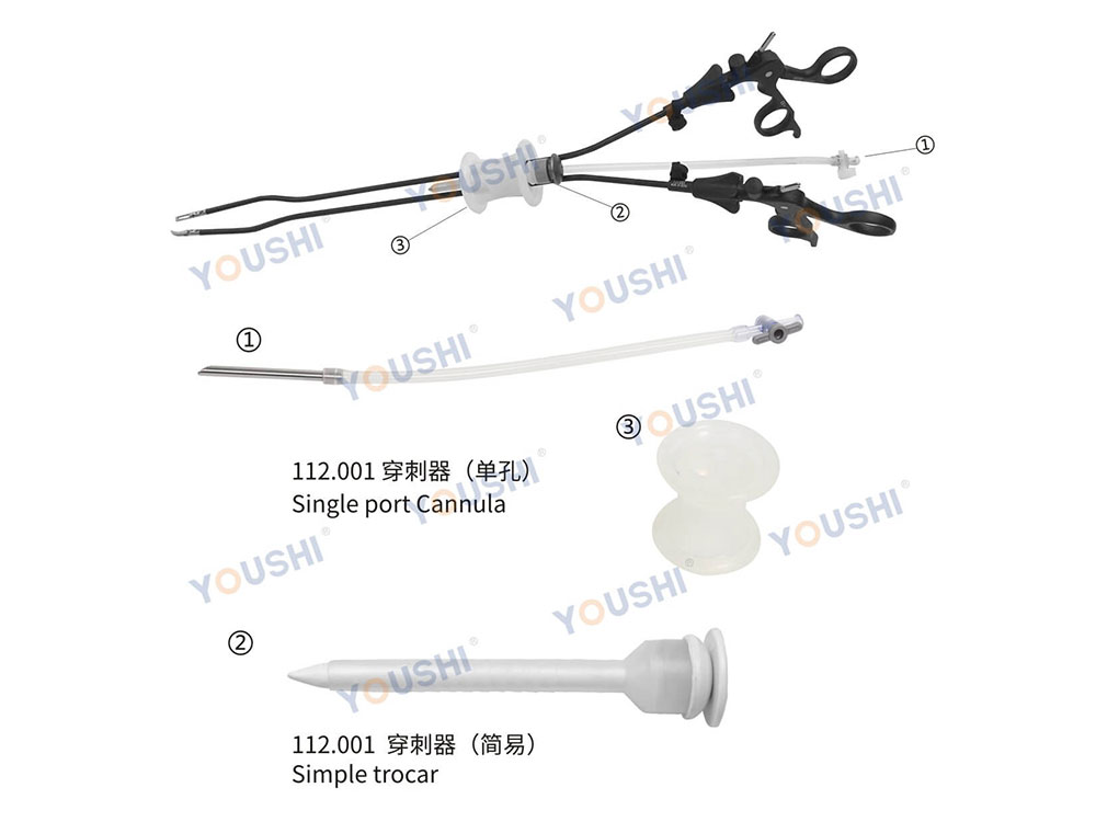YS112 single hole (through the umbilical) abdominal surgery instrument