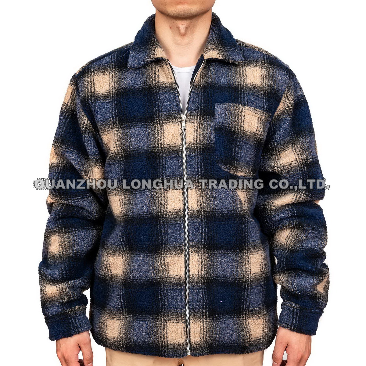 Men Boy Jacket Plaid Winter Apparel Fashion Clothing Outer Clothes