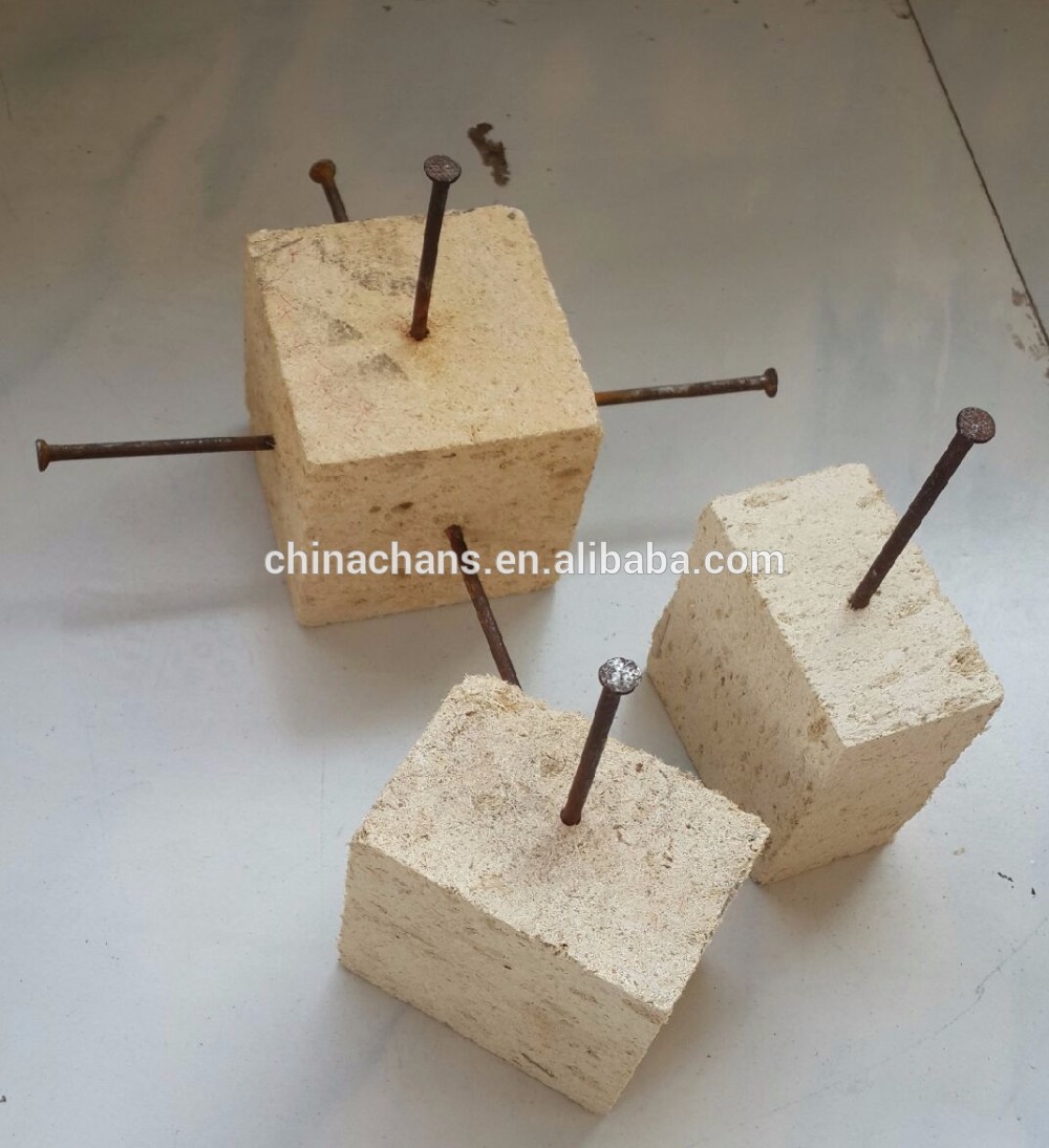 compressed wooden block for pallet foot