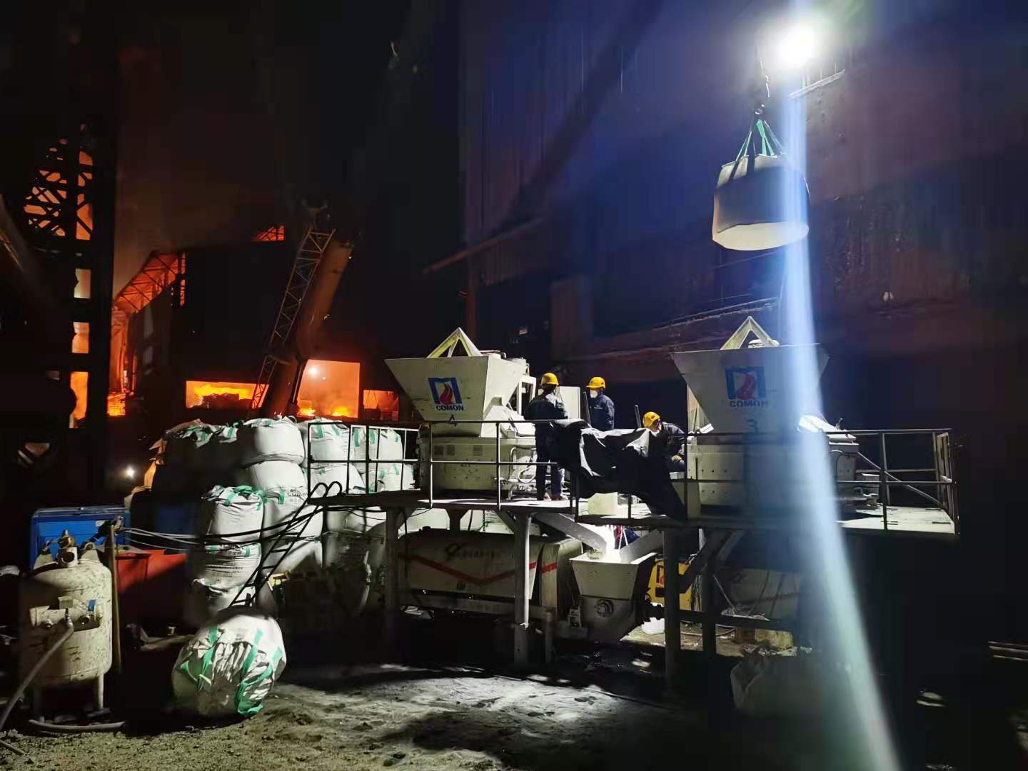 吉林某钢铁公司660 m³高炉内衬喷注工程
