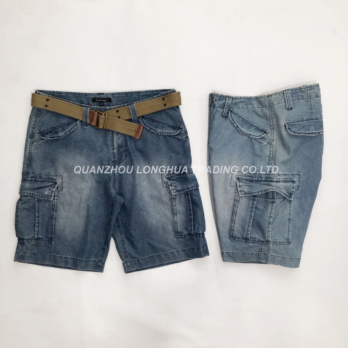 Men and Boys Denim Shorts Jeans Apparel Trousers Cargo Fashion Cotton Navy Blue