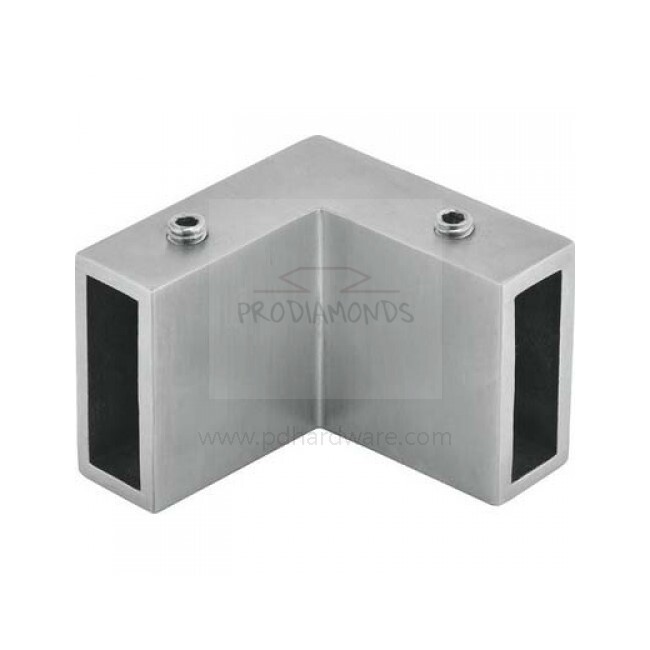 Conector de riel de soporte de ducha de 90 ° de montaje en riel rectangular
