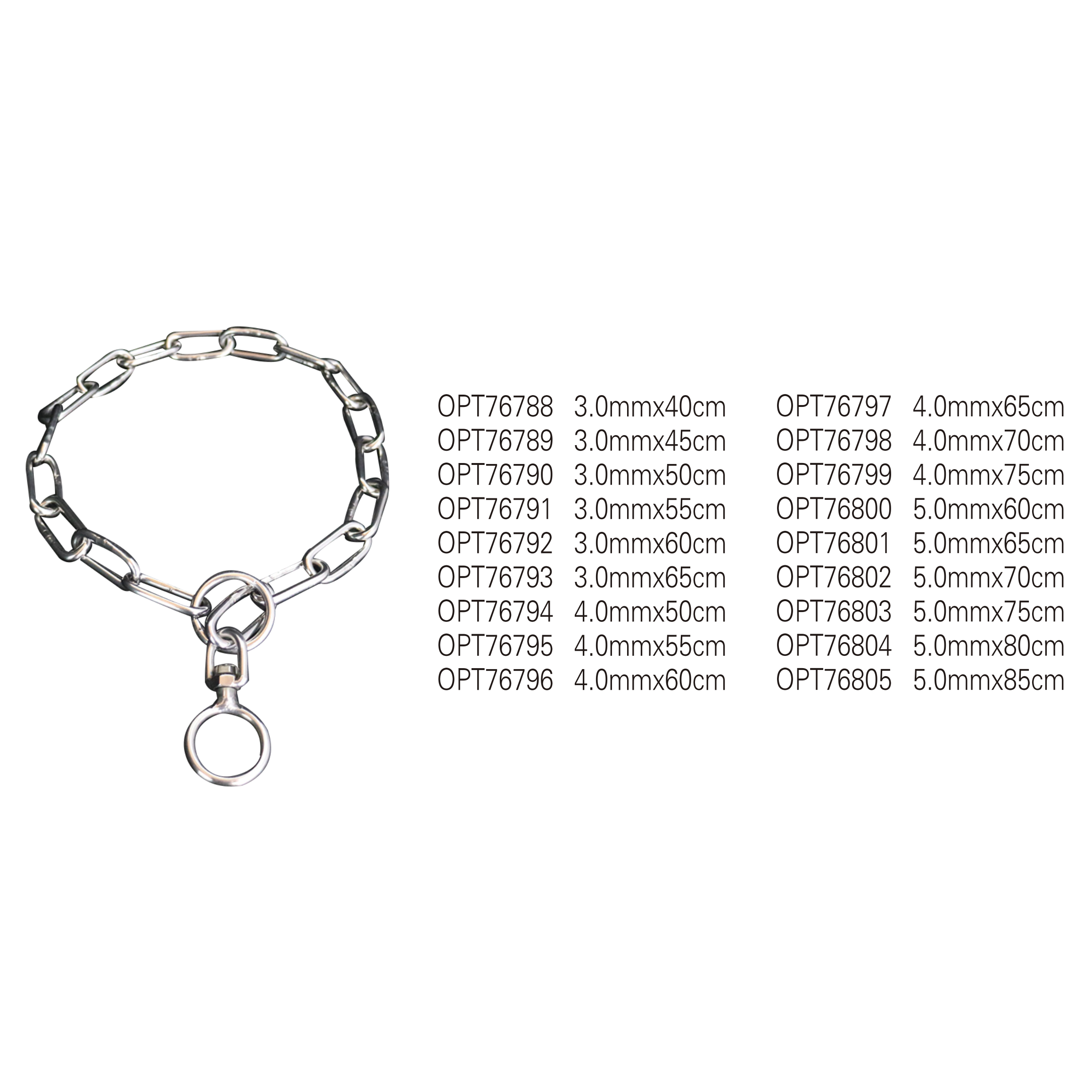 OPT76788-OPT76805 S.S.Choke chains