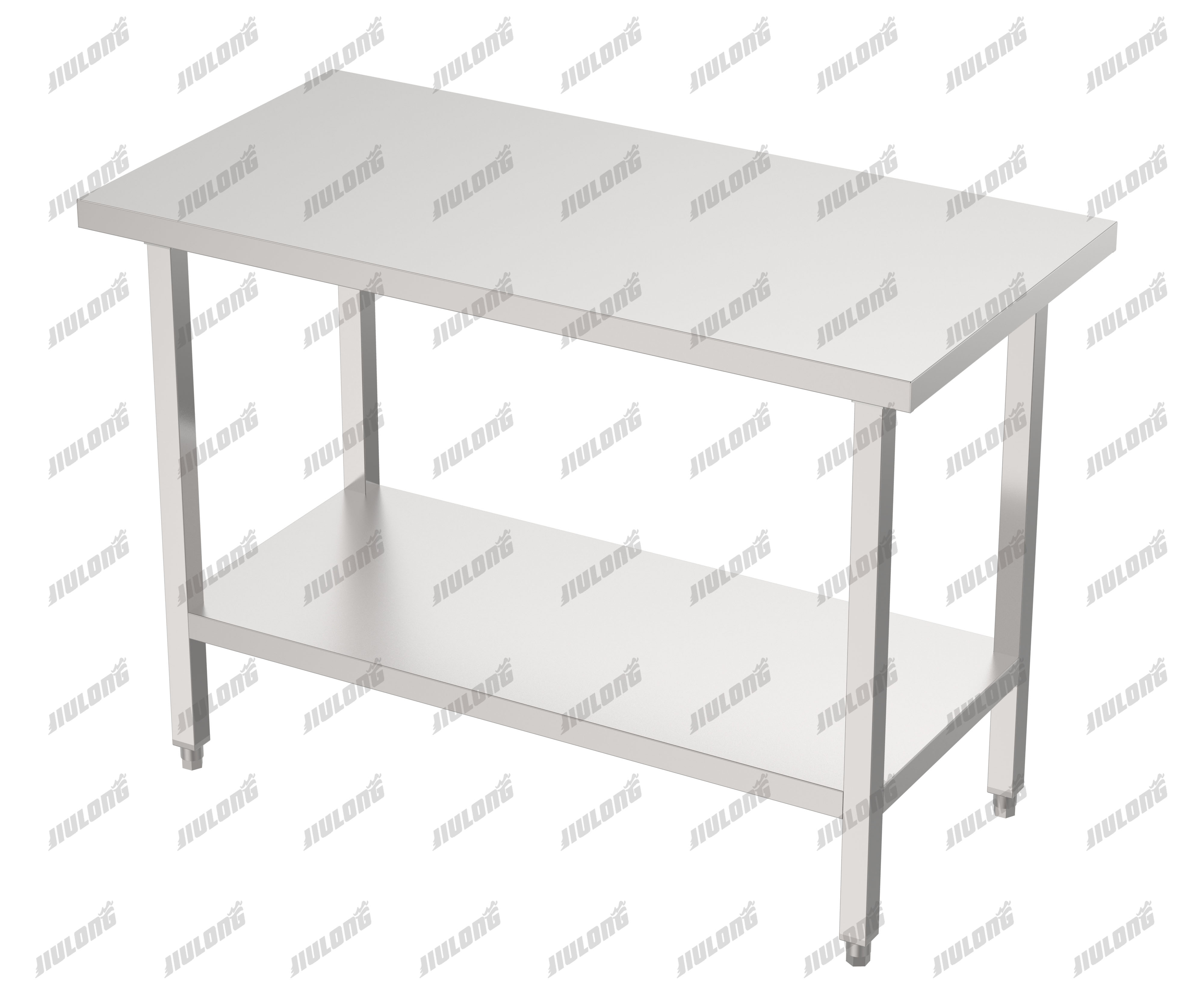 European Style Square Tube Legs Work Table with Flat Top