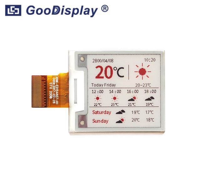 E-Paper-Anzeige für den Dauereinsatz 1,54zoll dreifarbiges Anzeige geringer Stromverbrauch, SSD1681 (EOL)