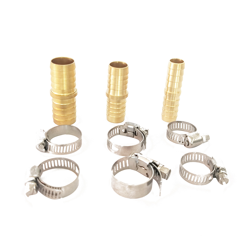 1/2"-3/4"Brass Hose Coupling With Stainless Steel Clamp