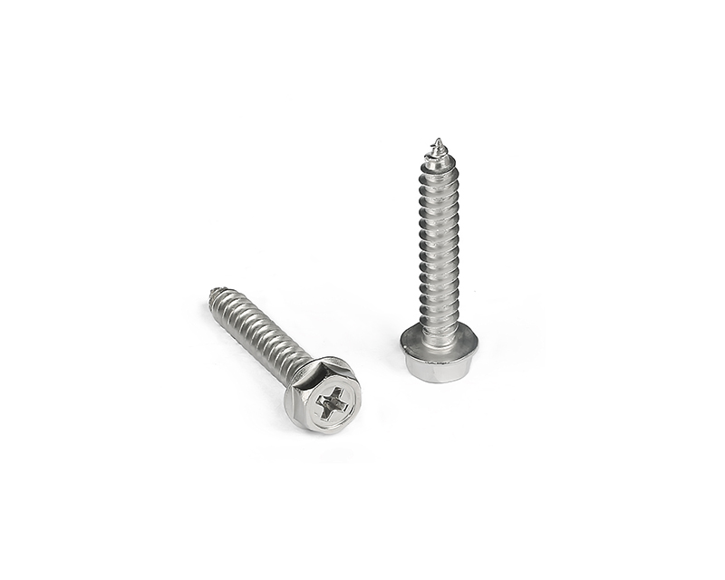 (SS304) Hex Cross Flange Self-tapping Screws