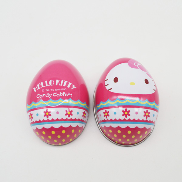 ML- 1029 Customized Easter egg shape tin can toy gift tin candy tin box for kids 