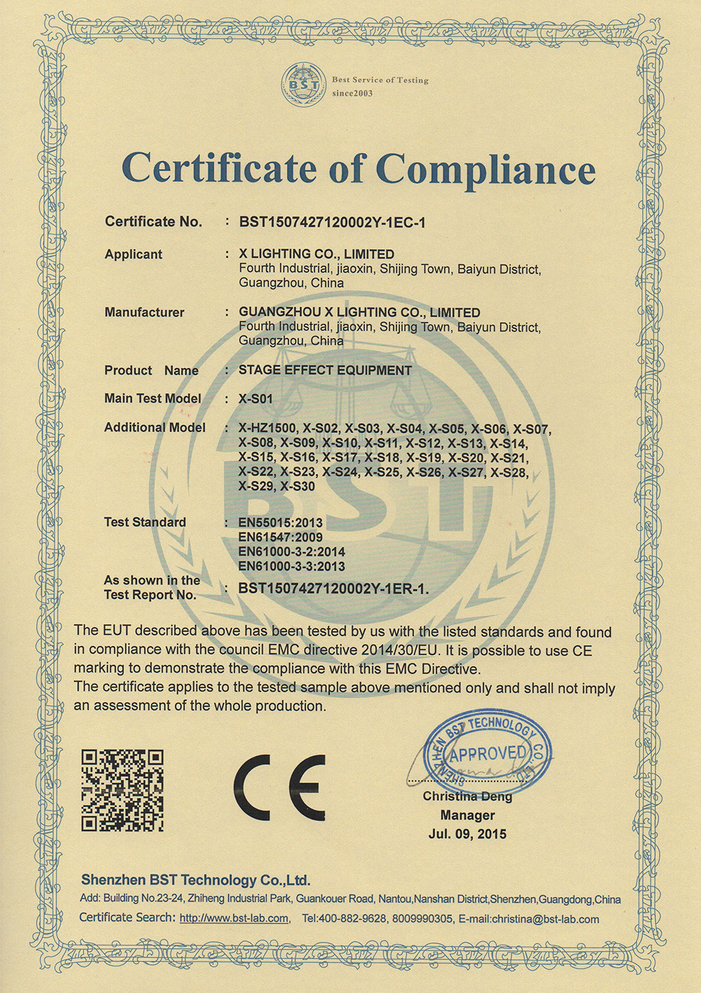 Smoking machine-CE certificate 1