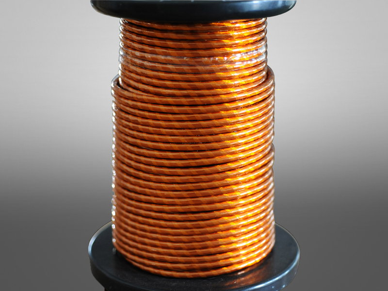 Film coated enameled stranded wire