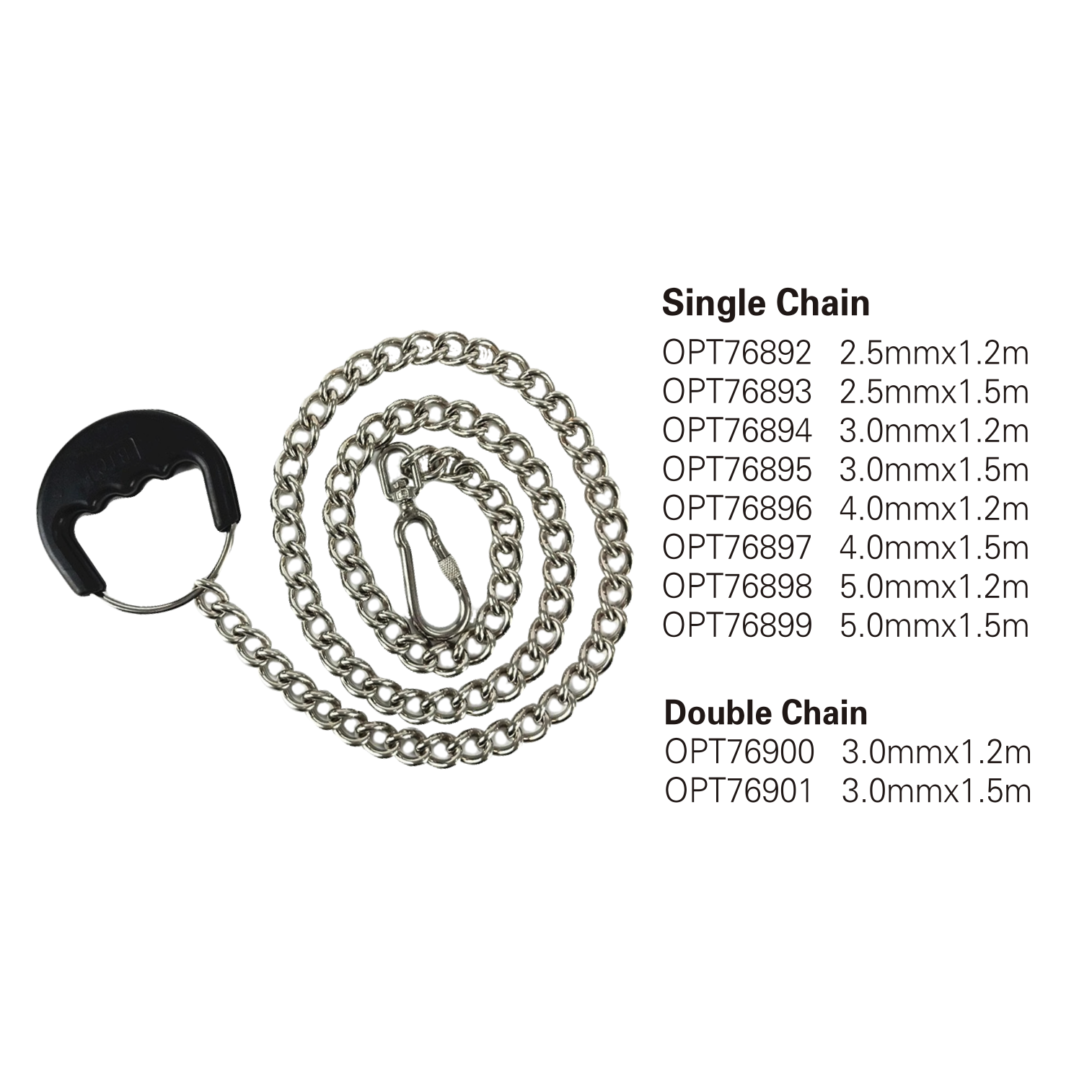 OPT76892-OPT76901 S.S. Chain leads