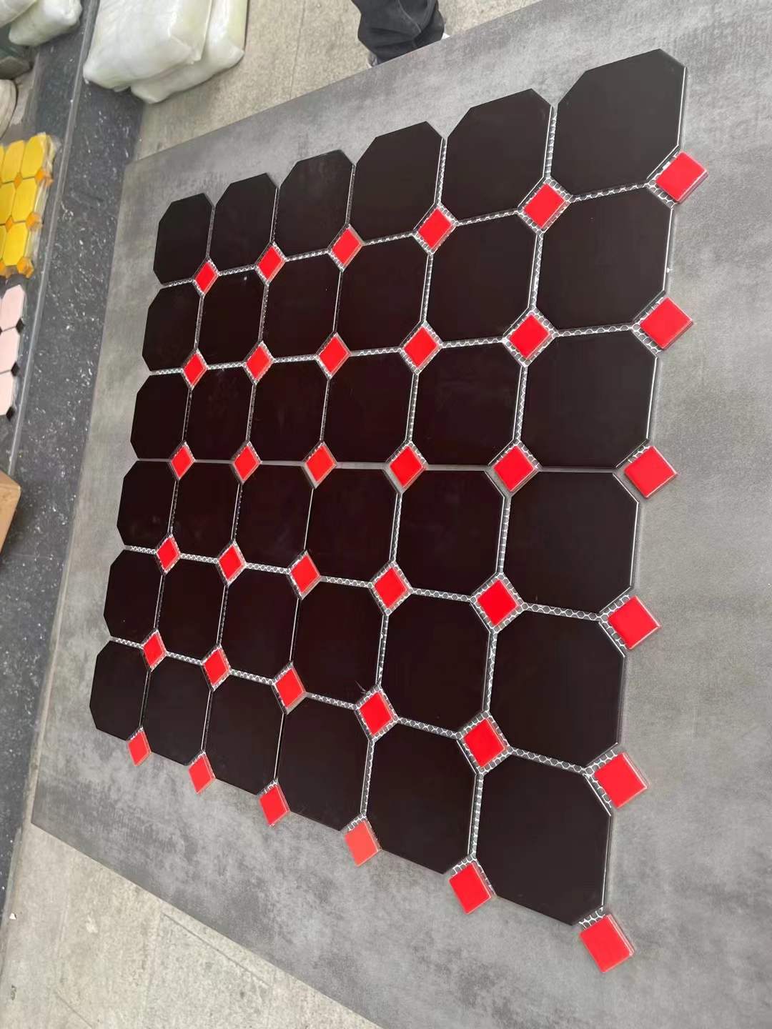 Pink Hexagon Mosaic Tile