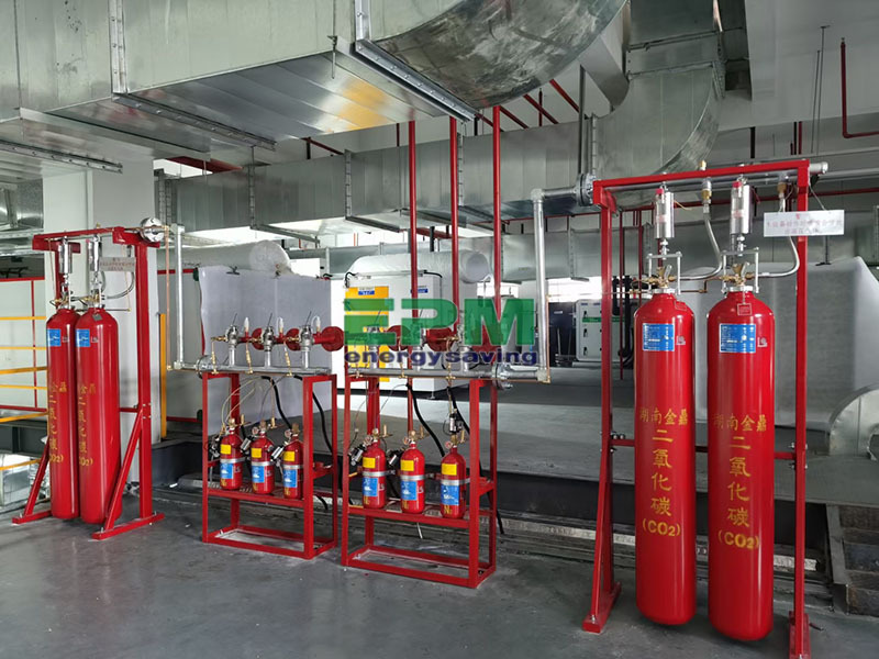 Coating room CO2 automatic fire fighting system