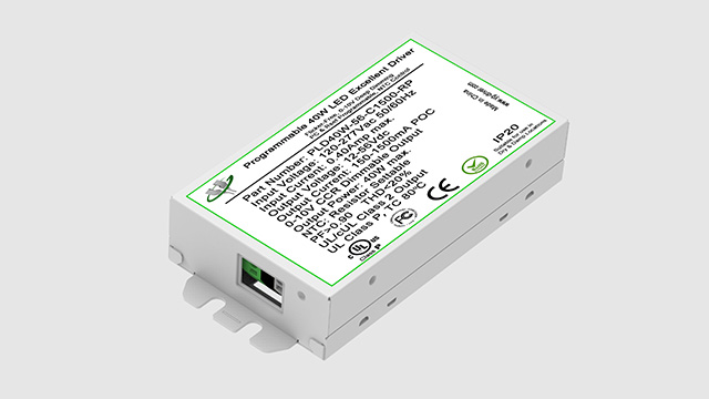 40W, PLD40W, 0-10V Deep Dimming, Flicker-Free, Programmable, NTC Control, Aux+12V