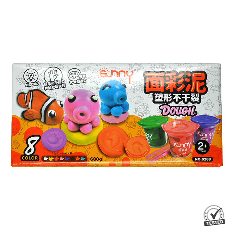 Shanghai Guoyun 12-color Clay Play dough Slime Kit Icecream Play with Plastic Boxes for Kids stationery set