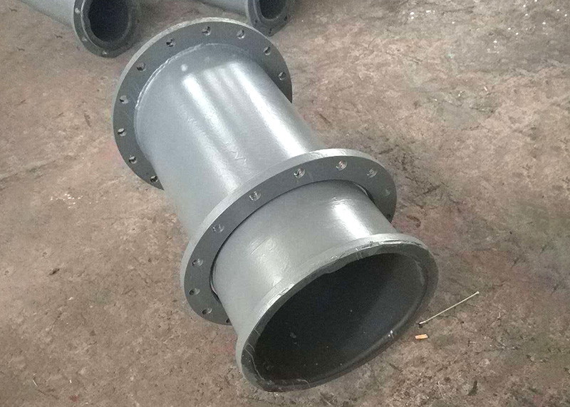 Rubber lined steel pipe