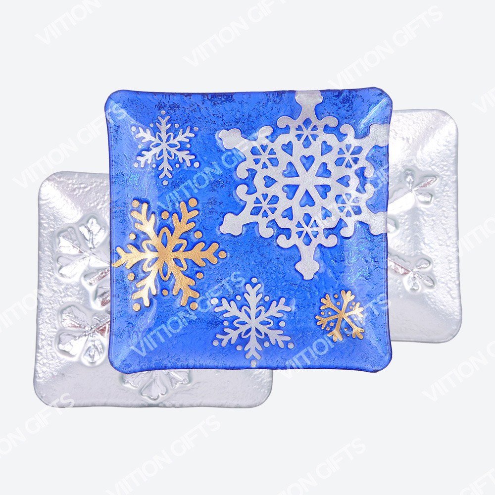 Snowflake Glass Plate